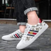 Men's European Style Spring Autumn Korean Sporty Breathable White Sneakers Light Luxury Trendy Versatile Shoes