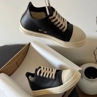 RO Super Popular Shoelace Couple Canva Shoe 25 Genuine Leather Round Toe Lace Thick Sole Caual Veratile