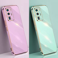 Luxury Square Plating Silicone Case Huawei P40 P30 P20 Pro Mate 20 30 40 Case Slim Shockproof Cover Huawei P30 P