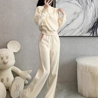 Elegant Modal Tracksuit Set – Trendy Hoodie & Wide Leg Pants European Chic Style Breathable & Stretchy Plus Options