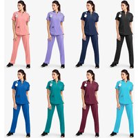 Men And Women Stand Collar Zipper Hand Washing Clothes Nurse Clothes Work Clothes Suit Doctor Nurse Beauty Salon SPA Work Clothes