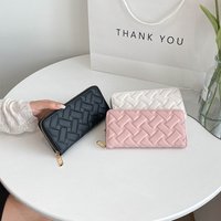 Purse Fashion Pu Leather Embossed Leisure Clutch Bag Long Wallet Mobile Phone Bag Tide