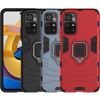 For Xiaomi Poco M4 Pro 5G Case Poco X3 F3 M3 M4 Pro 5G Cover Shockproof Silicone Stand PC Phone Back