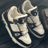 Lujia Trainer 1st Generation Little Fat Ding Denim Blue Printed Thick Soled Sneakers Casual
