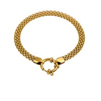 Women's Jewelry Braided Bracelet Spring Buckle Opening DIY Hanging Accessories Mesh Bracelet Jewelry Stainless Steel Plated 14K Gold Mesh