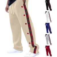 Classic Straight Fit Button Fly Casual Pants Breathable Polyester Comfort Fit Outdoor & Daily Wear (White Black