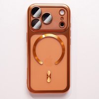Luxury Plating Wireless Charging Phone Case Iphone Pro Max 17Pro 17 Cases Magnetic Transparent Hard Cover