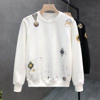 High end casual sweatshirt trendy brand handsome pullover jacket 2024 spring autumn tops