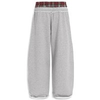 Europe America 2026 American Retro Striped Embroidered Sports Casual Pants Loose Double Waist Fake Two Sweatpants