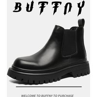 Thick-soled Heightening Retro Martin Boots Blue Casual Boots