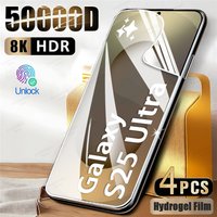 4Pcs Hydrogel Film Screen Protector Samsung Galaxy S25 S24 S23 S22 S21 S20 Ultra Plus FE Note 20 Phone Accessories