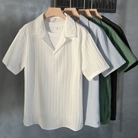 Clothing Mature Style Ice Silk Short Sleeved Polo Shirt Summer Trendy Casual Mid Sleeve T Shirt Trendy Half Sleeved Tops