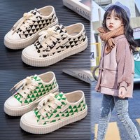 Girls Shoes Autumn New Children’s Casual Sports Shoes For Middle And Large Children Girls Spring And Autumn Canvas Shoes Soft Sole