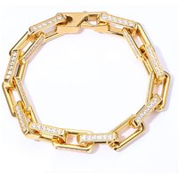 Bamboo Titanium Steel Bracelet Jewelry Fashion Men's Cuban Hip Hop Light Luxury Bracelet Women's Jewelry