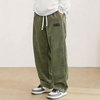 Autumn Comfortable Long Pants Loose Logo Corduroy Fabric Casual Pants