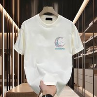 Clothing Summer Heavyweight Minimalist Short Sleeve T Shirt Trendy Cartoon Print Casual Base Layer Shirt