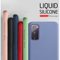 Liquid Silicone Case Samsung Galaxy S20 Ultra Plus fan edition Camera S21 S 21 Cover Coque