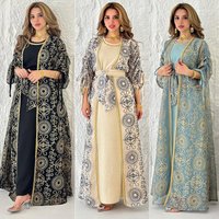 Women's Clothing Jalabiya Muslim Dress Middle East Women's Robe Two Piece Suit Saudi Arabia Dubai