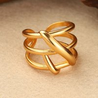 Ins Simple Ring Versatile Fashion New Style Trend High End Personality Hollow Open Ring Men And Women Jewelry