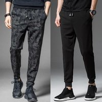 Men's Clothing new men's casual pants spring and autumn drawstring waist trousers men's version youth camouflage sports pants