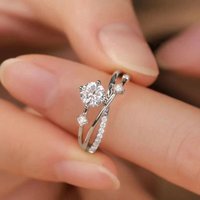 Trendy New Cosmic Planet Orbit Ring For Women, Niche High-End Luxury Diamond Jewelry