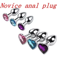 Anal Plug Heart shaped Crystals