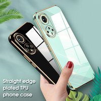 Luxury Plating Square Case Huawei Honor 50 Mate 40 30 20 Pro P40 P30 P20 Pro Case Phone Cover