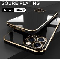 Luxury Plating Phone Case On iPhone 11 12 13 Pro Max 12pro 11pro 8 7 6 6S Plus X Xr Square Silicone Back Cover S