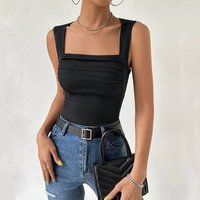 fashion new sexy slim temperament versatile sleeveless knitted elastic vest tops for all seasons