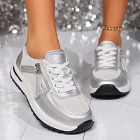 Caual Plu Ize Hiny Leather Ingle Hoe, 2025 Autumn New Item, Ponge Heel, Comfortable Oft Ole Tyle Women'
