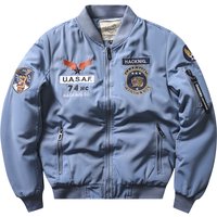 Clothing Trendy Embroidered Bomber Jacket Thickened Military Cotton Workwear Coat Loose Fit Baseball Style Winter Jacket