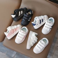 Kids' Sneakers - Non-Slip Shell-Toe Casual Shoes For Boys & Girls, Lightweight & Comfortable For Daily Wear (White/Blue/Black/Pink)