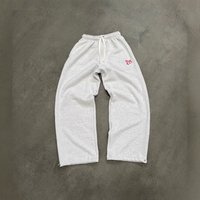 Y2K Streetwear Cotton Casual Pants High Waist Straight Leg Loose Fit Hip Hop Trousers