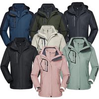 Clothing outdoor two piece three one jacket couple style windproof warm mountaineering work clothes
