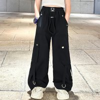 High Waisted Cargo Pants Summer Thin Jazz Dance Casual Sportswear Stylish Old