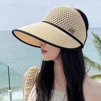 Summer Elderly Hat Mother Sun Hat Face Protection Sunscreen Breathable Thin Eaves Empty Top Sun Hat