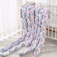 Nordic Braided Baby Crib Bumper - Handwoven 3-Strand Rope Pillow For Safe & Stylish Nursery Decor