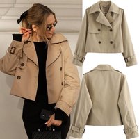 Clothing Fashion Short Lapel Double Breasted Long Sleeved Jacket