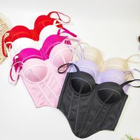European And AmericanStreet Style Irregular Fishbone Bra Inner Wear Outer Wear Suspenders Female Body Constricting Beautiful Back Tube Top