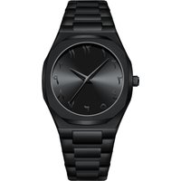 Men's Elegant Business Quartz Watch With Arabic Numerals - Stainless Steel Alloy Case, Round Dial, Minimalist Design For Professional Style
