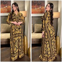 Women's Clothing women's shirt printed long sleeved swing dress fashion long skirt dress
