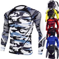 Clothing Long sleeved round neck quick drying ice silk t shirt outdoor camouflage fitness clothes slim fit t shirt
