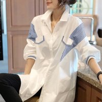 Clothing Commuter Fashion Design Sense All Match Temperament Lapel Long Sleeve Shirt