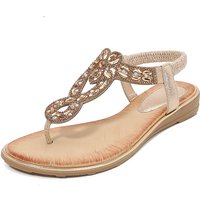 New Rhinestone Sandals Bohemian Wedge Sandals Women's Plus-size Women's Shoes