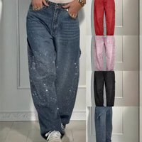 Clothing Fashion Starry Hot Diamond Jeans Casual Trousers