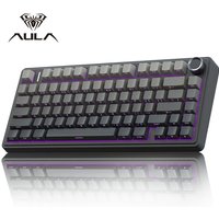 AULA Custom Mechanical Keyboard, LEOBOG Reaper Switch, 75% Hot Swappable Gaming KB With 5-Layer PBT Keycaps, RGB Backlit, Wireless USB-C, Ergonomic