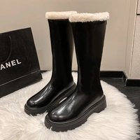 Leather High top Snow Pile Warm Comfortable Solid Boots Fashion Boots