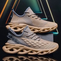 Men's Shoes large size fish scale flying woven sports shoes summer thick soled trendy men's shoes high quality cold sticky coconut shoes men