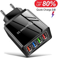 EU US Plug USB Charger Quick Charge 3.0 Phone Adapter IPhone 14 Pro Max Tablet Portable Wall Mobile Charger Fast Charger