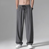 Clothing Ice Silk Casual Pants Straight Loose Summer Thin Drape Wide Leg Quick Drying Sports Trousers
